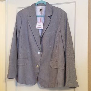 CKEARANCE!! Anne Klein 22W Seersucker Blazer